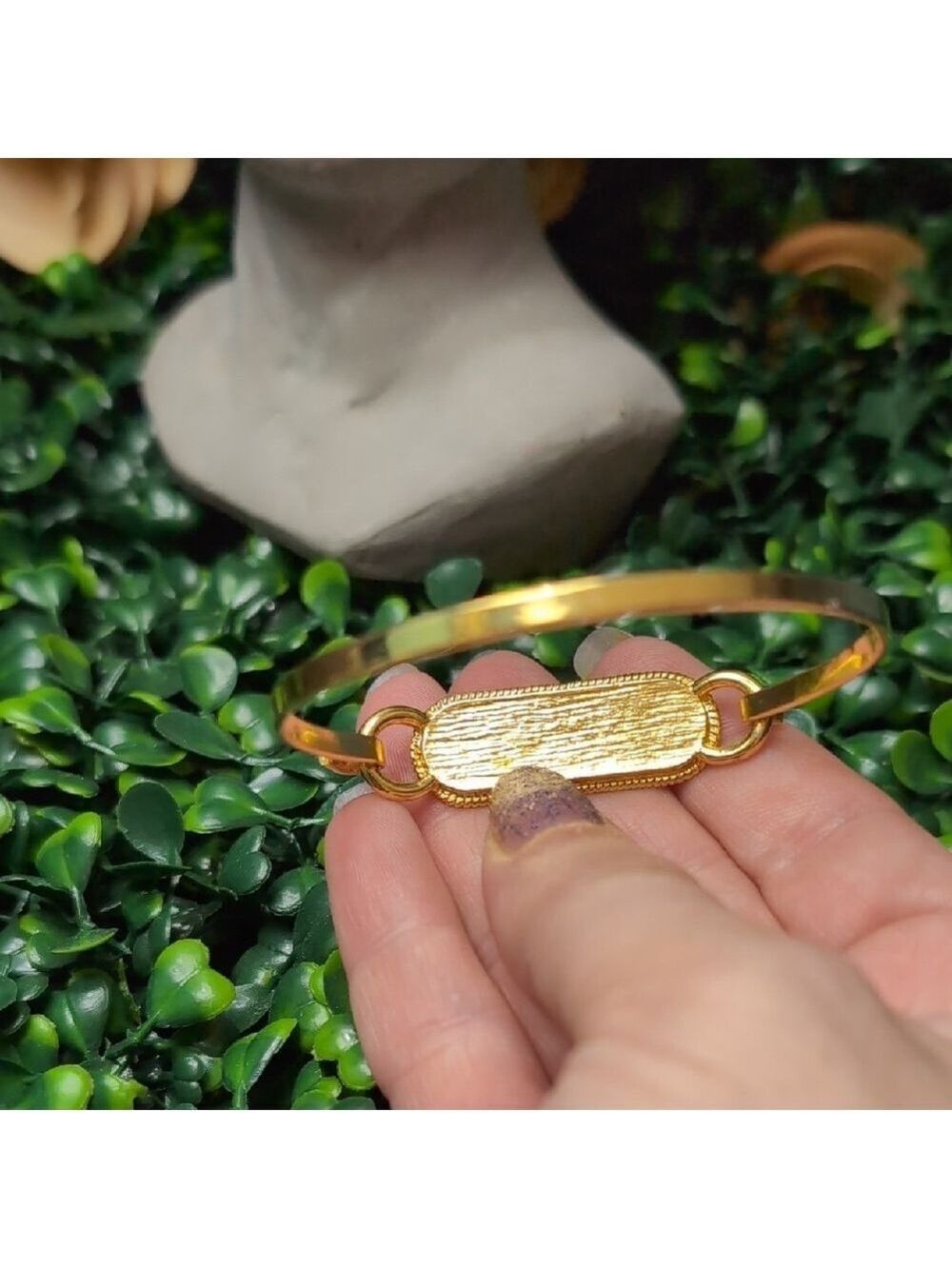 Gold and Red Hieroglyphic Bracelet - Picture 4 of 5